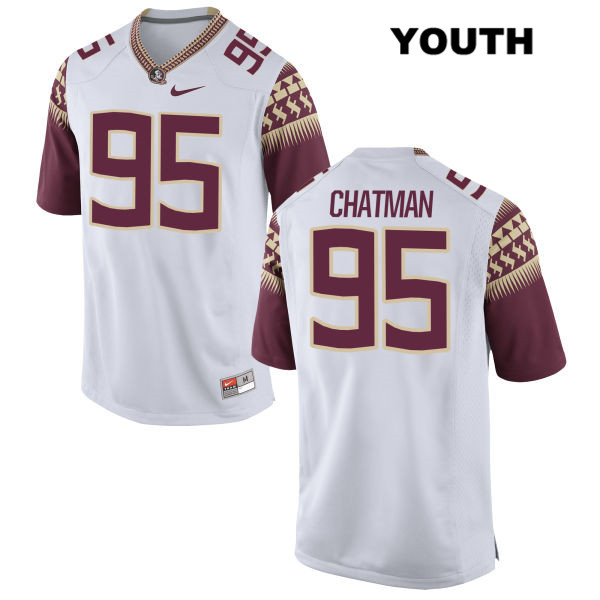 Youth NCAA Nike Florida State Seminoles #95 Jamarcus Chatman College White Stitched Authentic Football Jersey KAB0569FQ